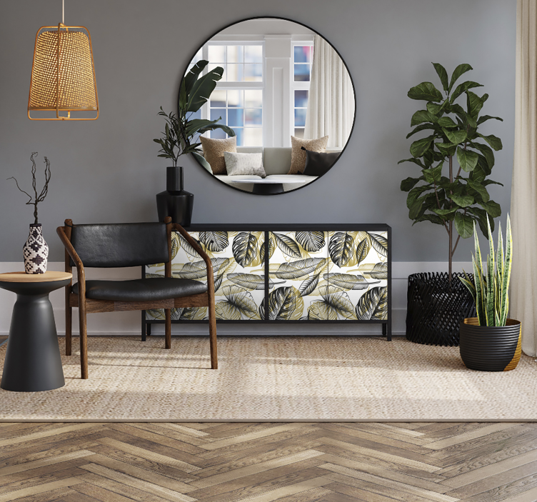 Elegante tropiske planter folie til møbler - TenStickers