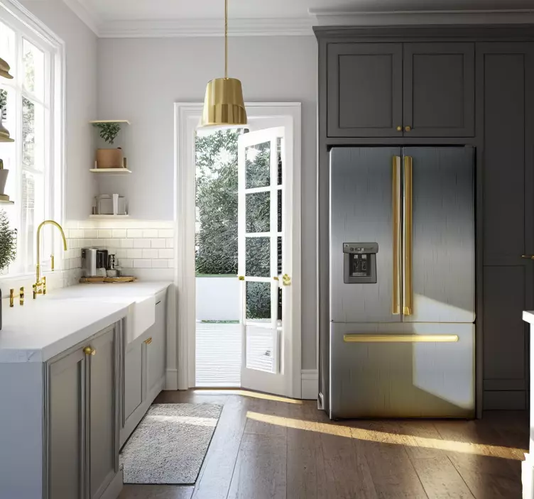 Vinyl køleskab aksel køleskab klistermærke - TenStickers