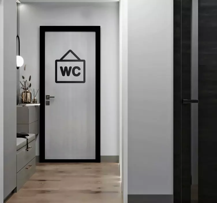 Wc skilt sticker - TenStickers