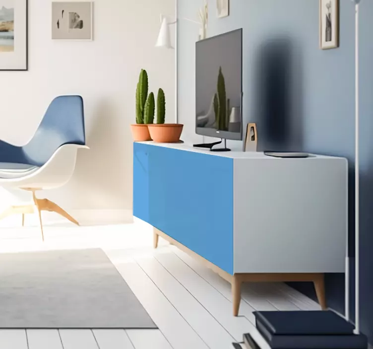 Lyseblå selvklæbende folie til møbler - TenStickers