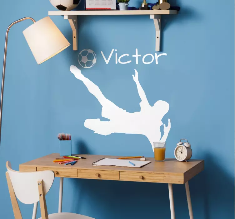 Tilpasses fodboldspiller dekorativ vinyl - TenStickers