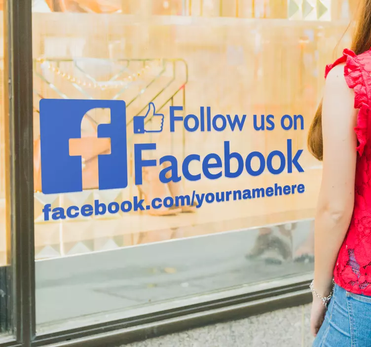 Følg os på facebook klistermærke - TenStickers