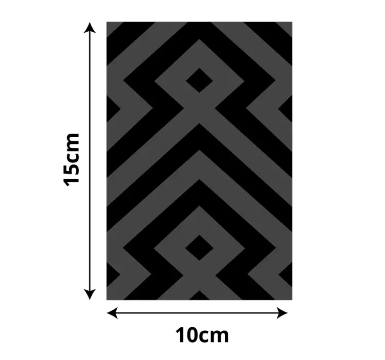 Geometrisk grå gulv vinyl tæppe - TenStickers