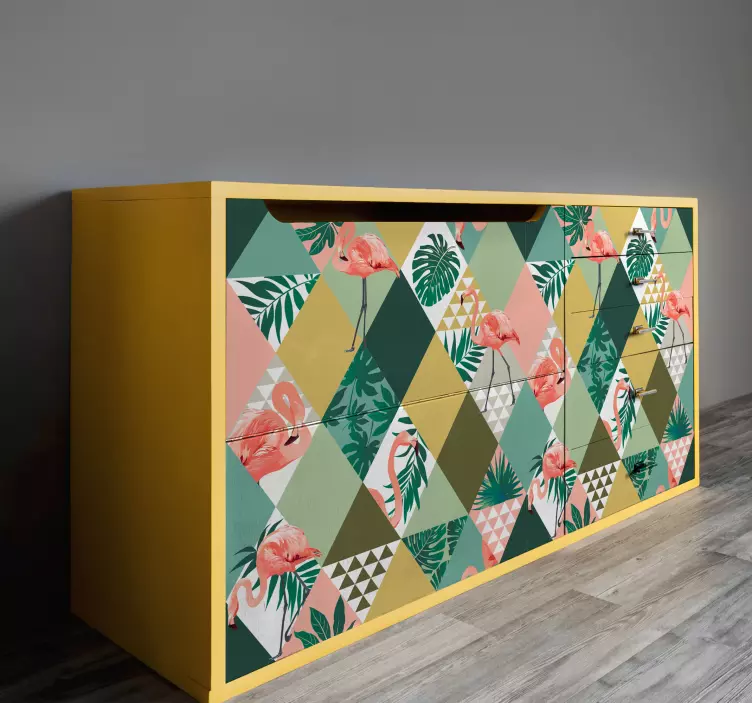 Tropisk jungle møbel mærkat - TenStickers