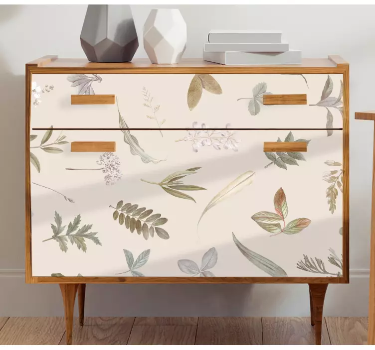 Løvemønster beige møbler klistermærke - TenStickers
