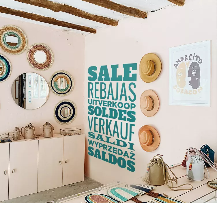 Vinilos para rebajas forskellige formsprog salgsklistermærke - TenStickers