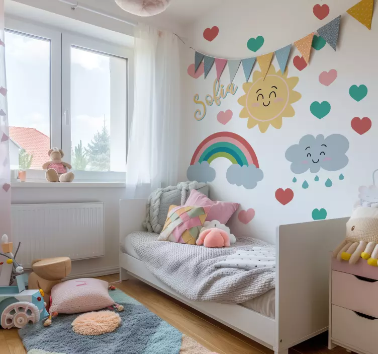 Glad solopgang illustration sticker - TenStickers