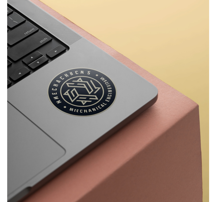 Personlig cirkel med logo klistermærke til kontoret - TenStickers