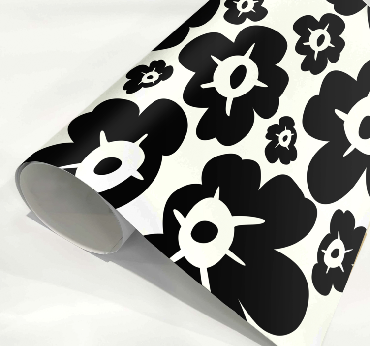 Sort valmue wallsticker dyr - TenStickers