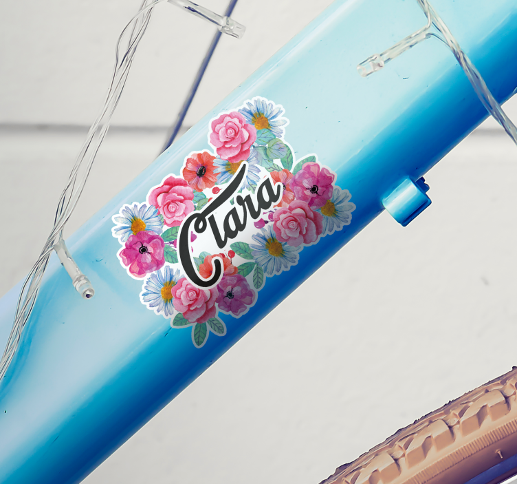 Blomster klistermærke til cykel - TenStickers