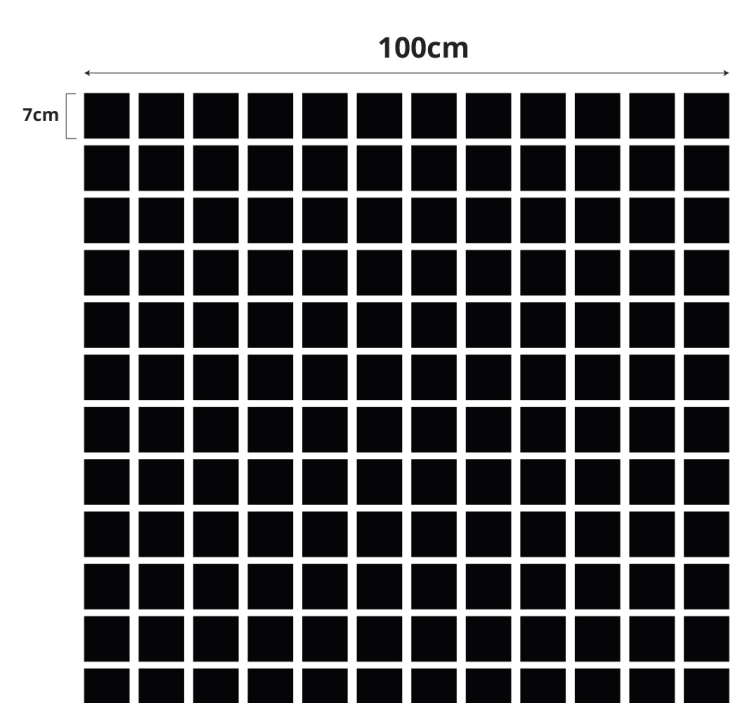 Grå firkanter skala vindue klistermærke - TenStickers