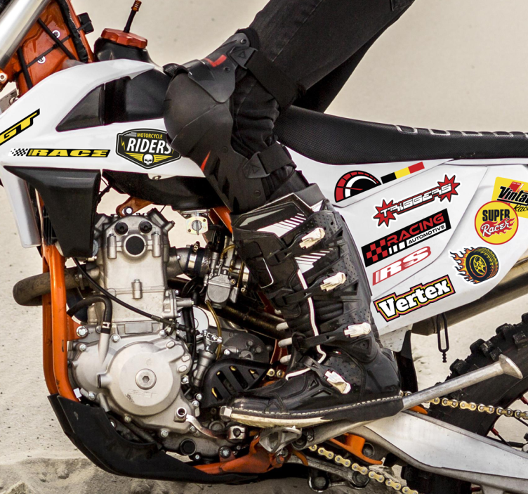 Individuel bombepakke motorcykelklistermærke - TenStickers