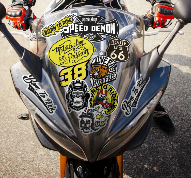 Original bombepakke motorcykelklistermærke - TenStickers