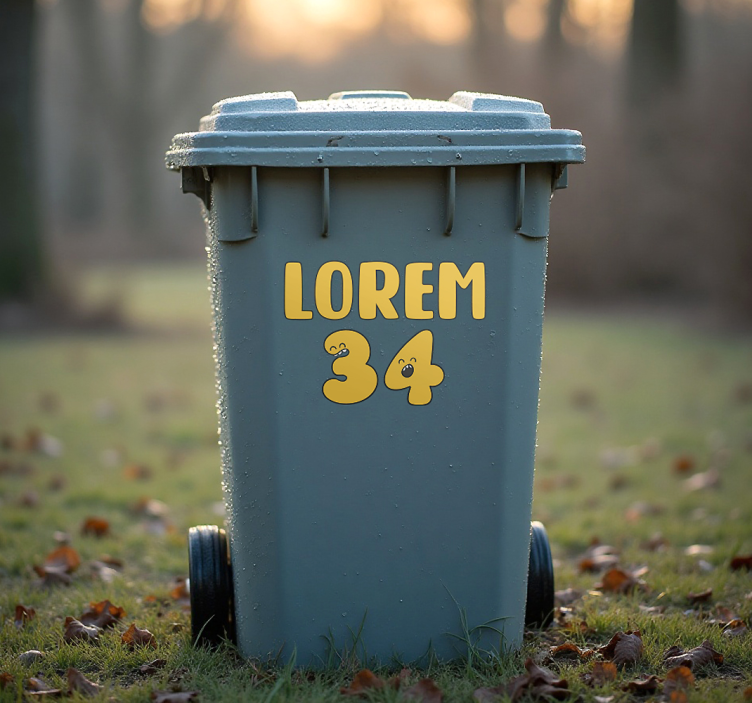 Glade tegneserie numre container klistermærke - TenStickers