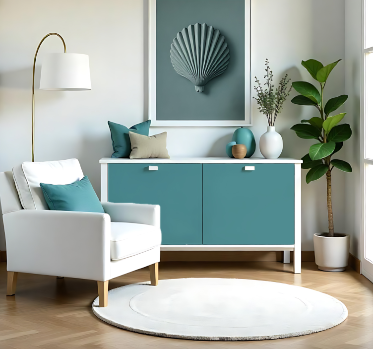 Mat mørk turkis monofarvet arkklistermærke - TenStickers