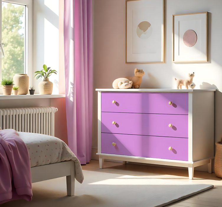 Mat lyserød monofarvet arkklistermærke - TenStickers