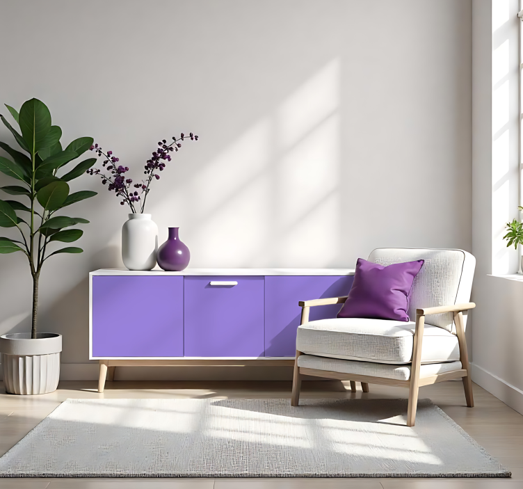 Mat lilla monofarvet arkklistermærke - TenStickers