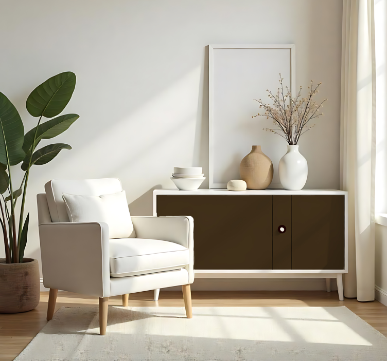 Mat brun monofarvet arkklistermærke - TenStickers