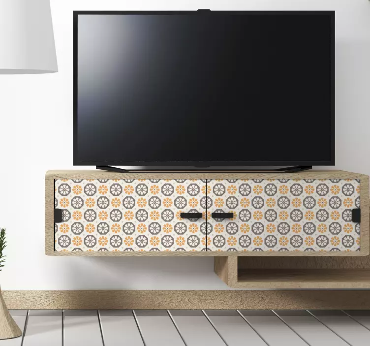 70's blomstermønster mærkat - TenStickers