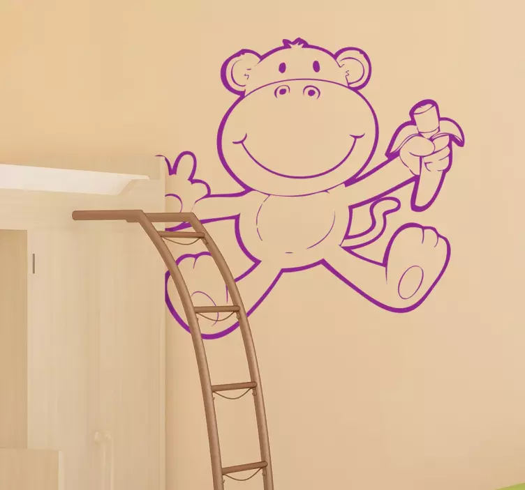 Abe med banan vilde dyr mærkat - TenStickers