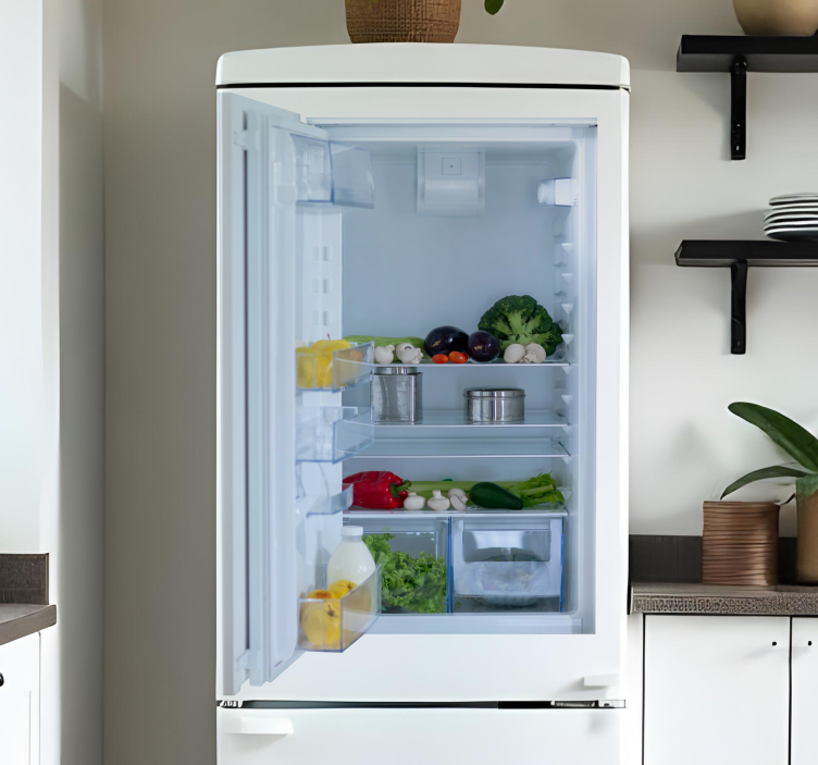 åbne døre køleskab klistermærke - TenStickers