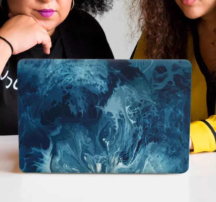 Abstrakt flydende mønster klistermærke til bærbar - TenStickers