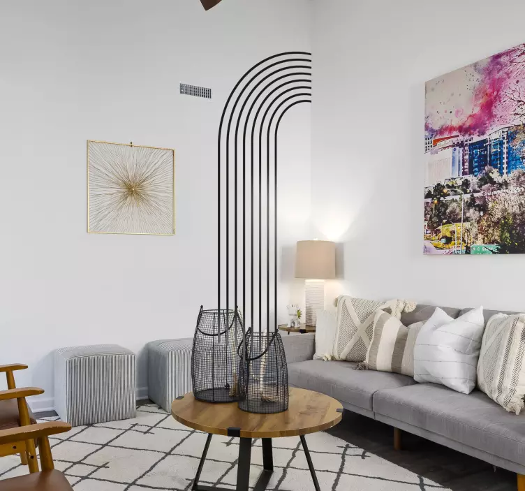 Abstrakt halvbue geometriske stickers - TenStickers