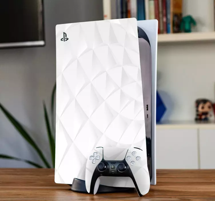 Abstrakt papir effekt baggrund ps5 mærkat - TenStickers