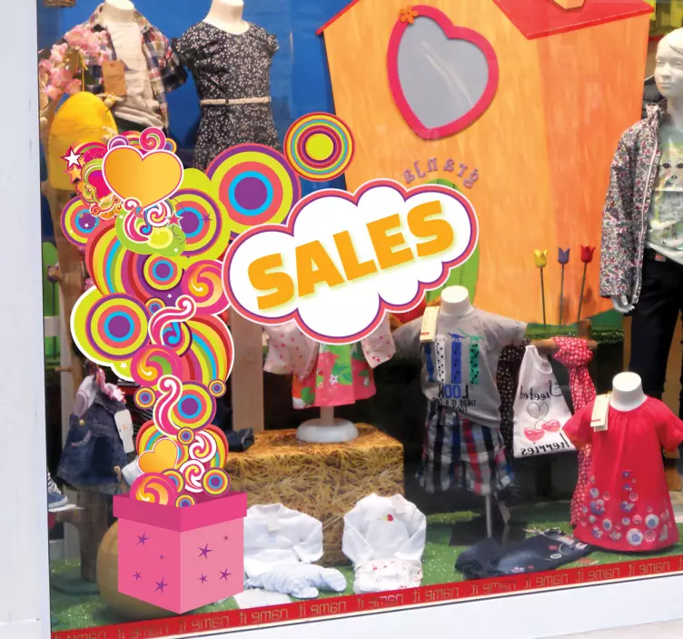 Abstrakt vindue klistermærke - TenStickers