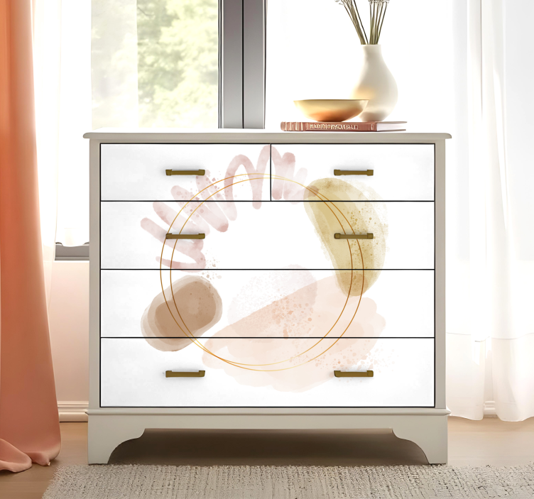 Abstrakte elegante former folie til møbler - TenStickers