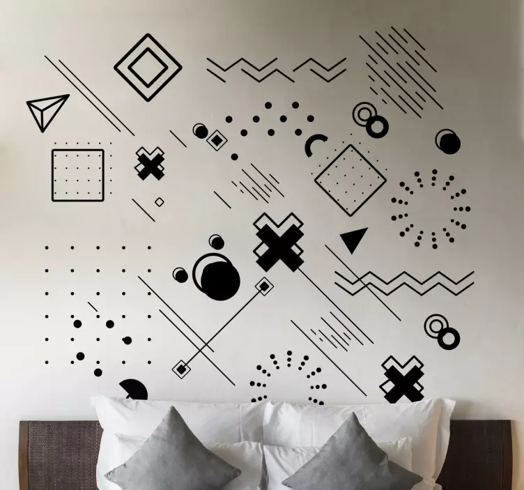 Abstrakte geometriske mønstre wallsticker dyr - TenStickers