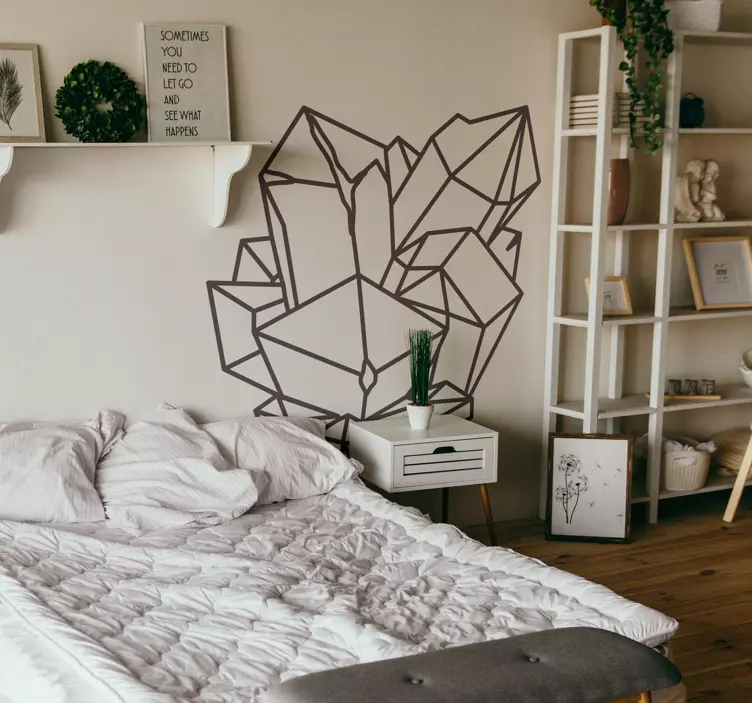 Abstrakte krystaller wallsticker - TenStickers