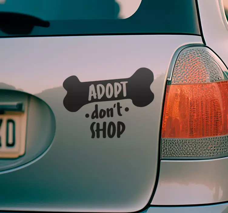 Adopter ikke butik kæledyr bilsticker - TenStickers