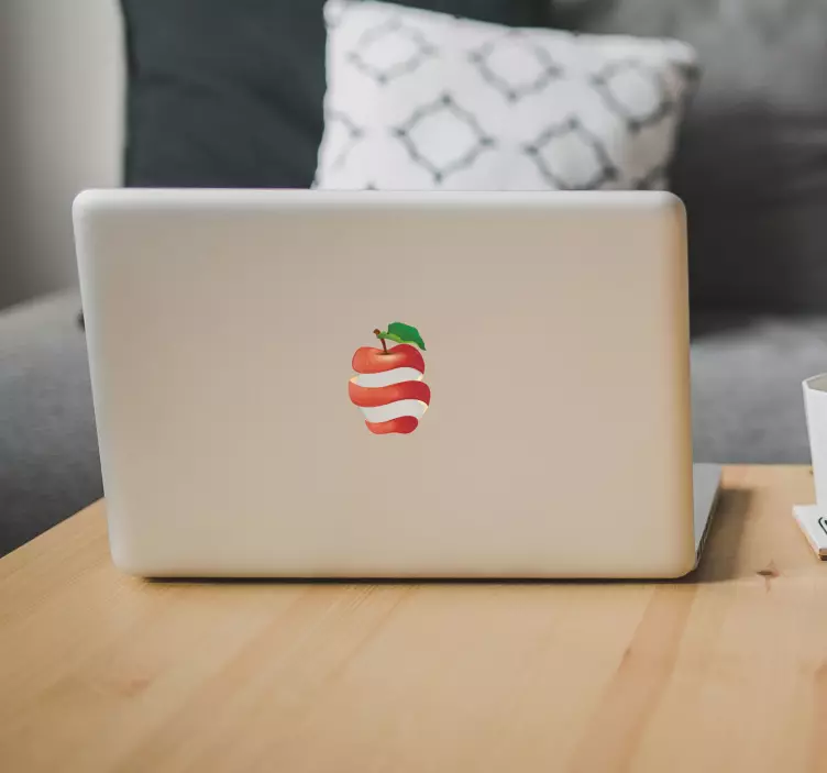 Æbleskræl macbook sticker - TenStickers
