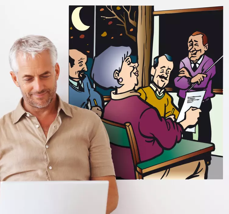 ældre klasser dekorative klistermærke - TenStickers