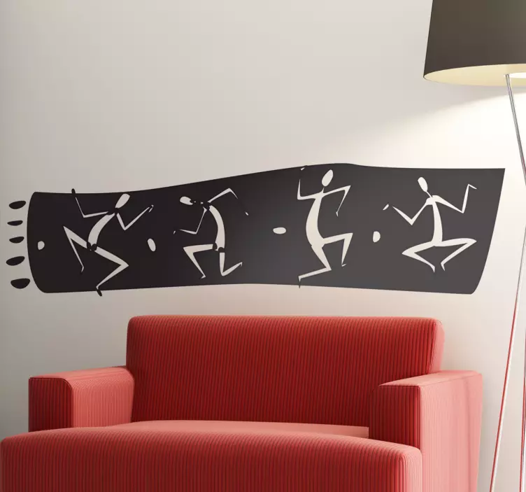 Afrikansk grænse væg klistermærke - TenStickers