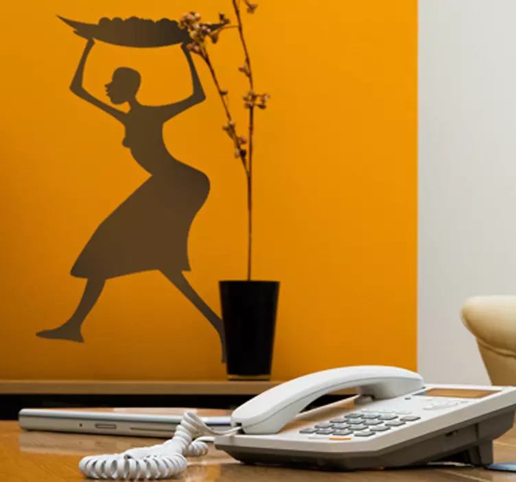 Afrikansk kvinde silhuet klistermærke - TenStickers