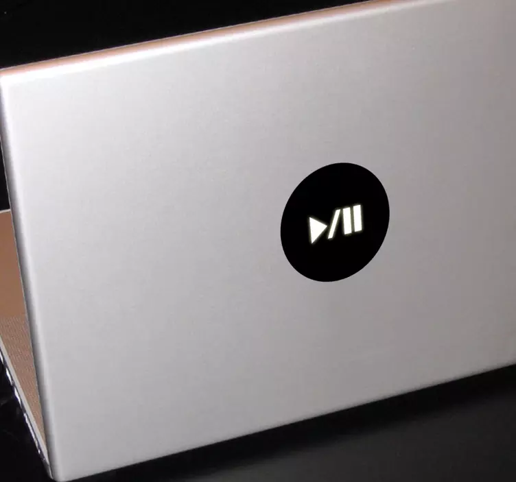 Afspil / pause knap bærbar klistermærke - TenStickers