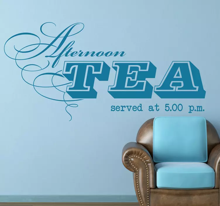 Afternoon tea wallsticker tekst - TenStickers