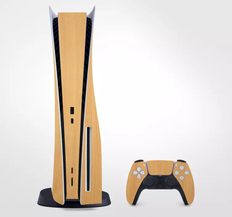 Ahorn træ hud ps5 dekorativt klistermærke - TenStickers