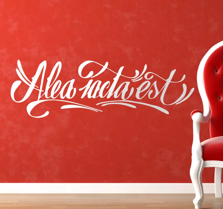 Alea iacta est tekstklistermærke - TenStickers