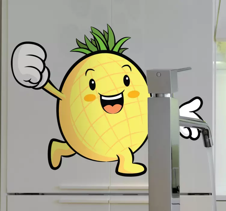 Ananas mand wallsticker - TenStickers