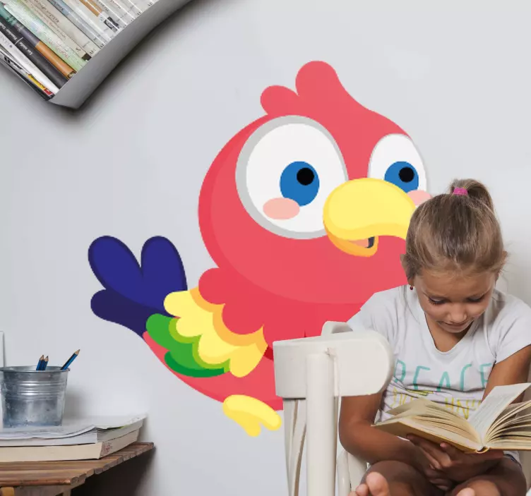 Anime papegøje fugl væg klistermærke - TenStickers