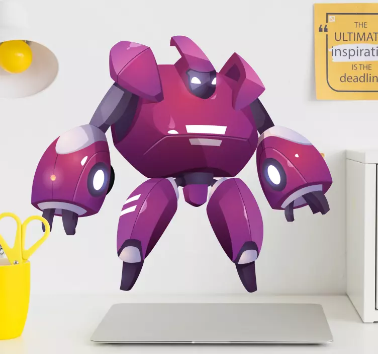 Anime robot vinyl klistermærke - TenStickers