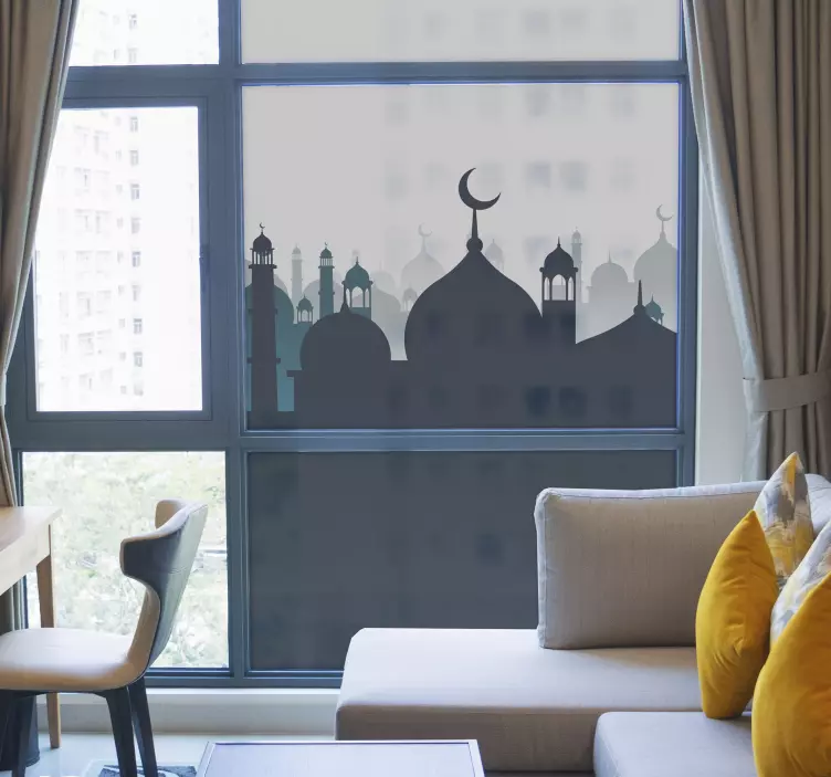 Klistermærke for arabisk ornamentvindue - TenStickers