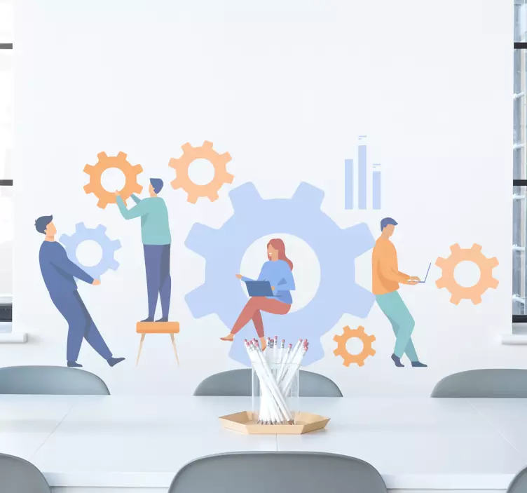 Arbejdsudstyr kontor mærkat - TenStickers