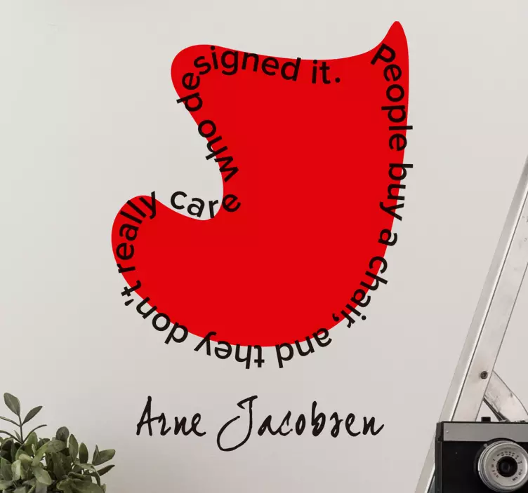 Arne Jacobsen ægget wallsticker - TenStickers