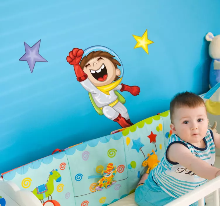 Astronaut børneværelse sticker - TenStickers