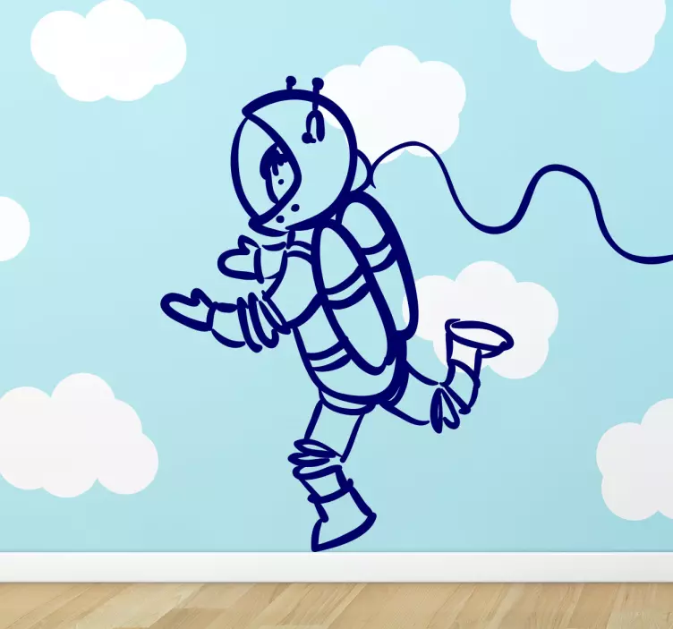 Astronaut rum plads væg klistermærke - TenStickers