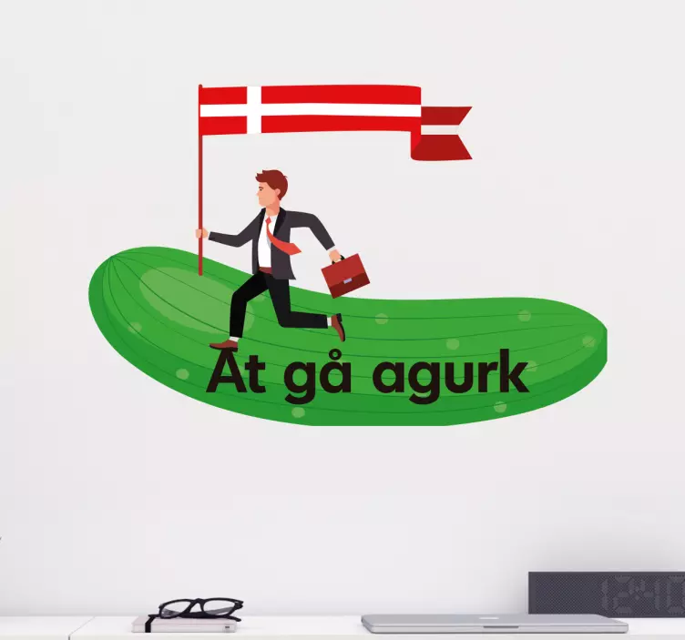 At gå agurk klistermærke - TenStickers